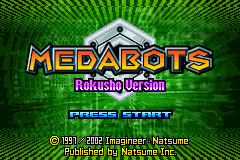 Medabots - Rokusho Version Title Screen